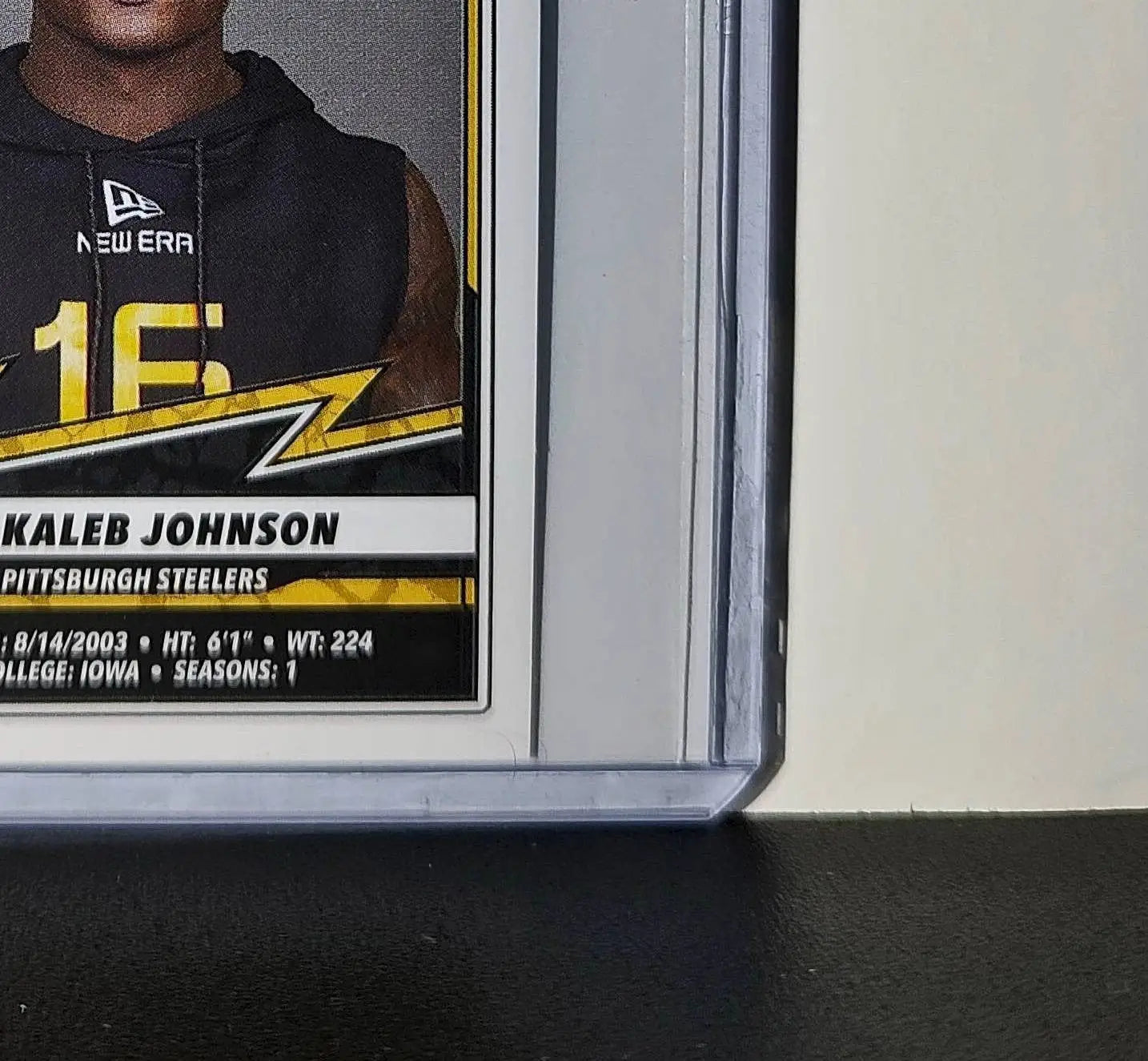 Kaleb Johnson Rookie 2025 Panini NFL #156 Sticker Steelers