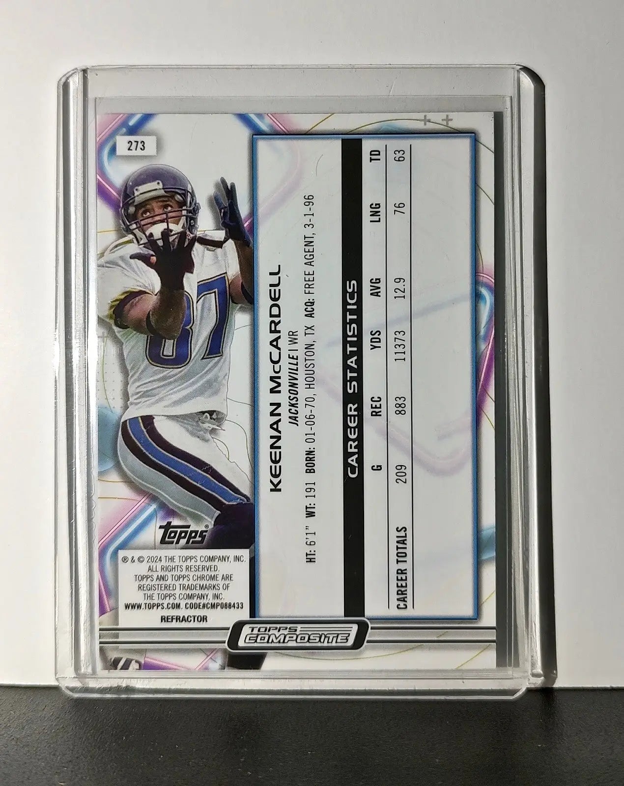 Keenan McCardell Refractor 2023 Topps Chrome Cosmic NFL #273 Card Jaguars - Football Card Single
