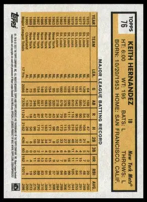 Keith Hernandez 2022 Topps Archives #76 New York Mets - Baseball Card Single
