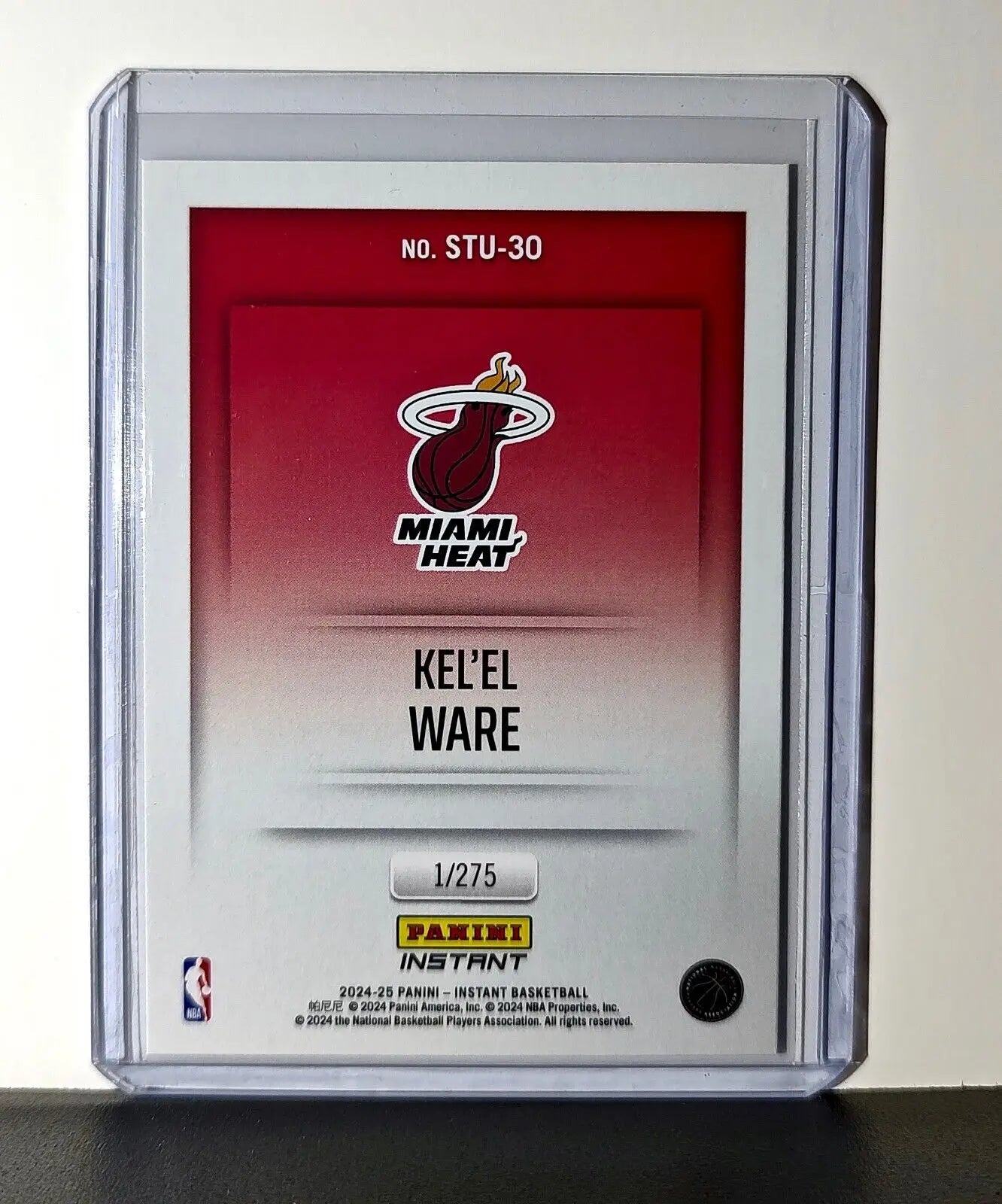 Kel’el Ware 2024-25 Panini NBA Studio #30 Rookie Card Miami Heat 1/275 - Basketball Card Single