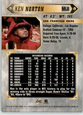 Ken Norton - 1997 Topps Gallery - #118 - Football - Football Card Single