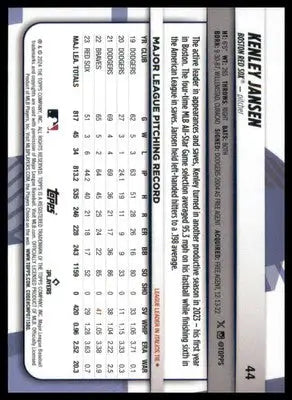 Kenley Jansen 2024 Topps Big League #44 Boston Red Sox - Baseball Card Single