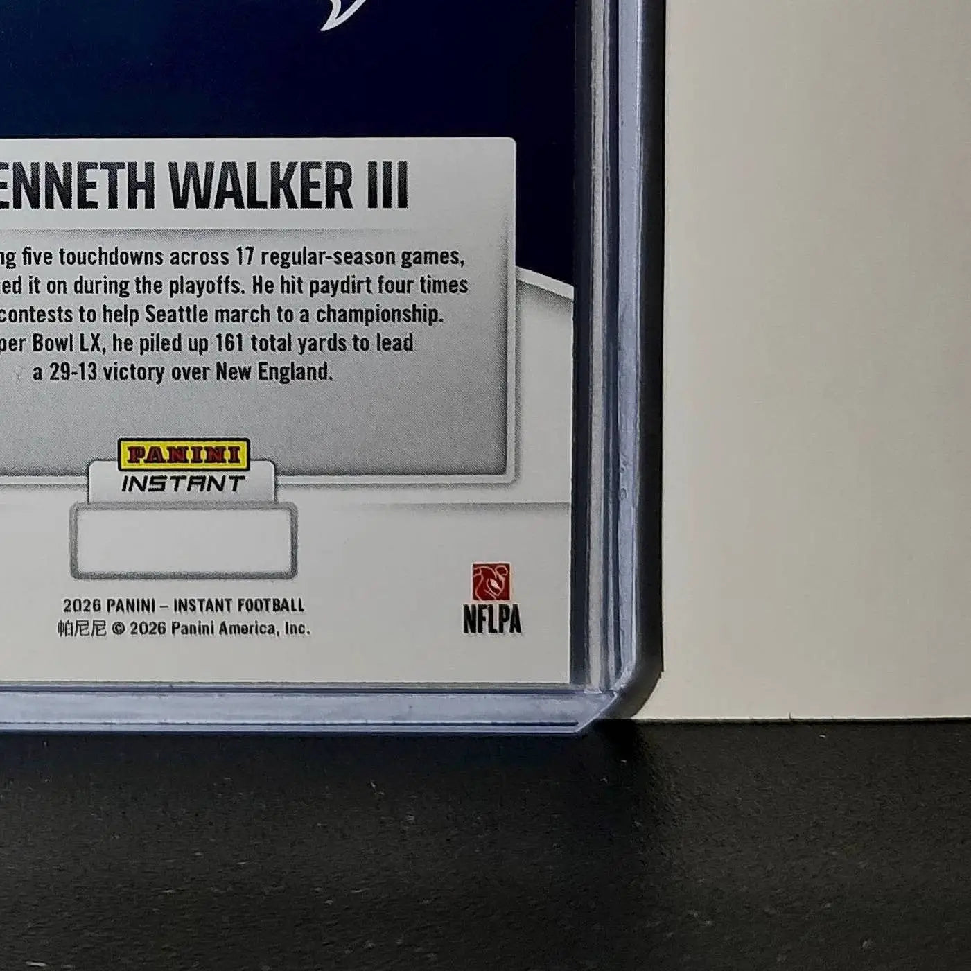 Kenneth Walker III 2026 Panini NFL Super Bowl LIX Champions #4 Card Seahawks - Football Card Single