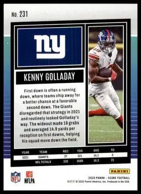 Kenny Golladay 2022 Score #231 New York Giants - Football Card Single