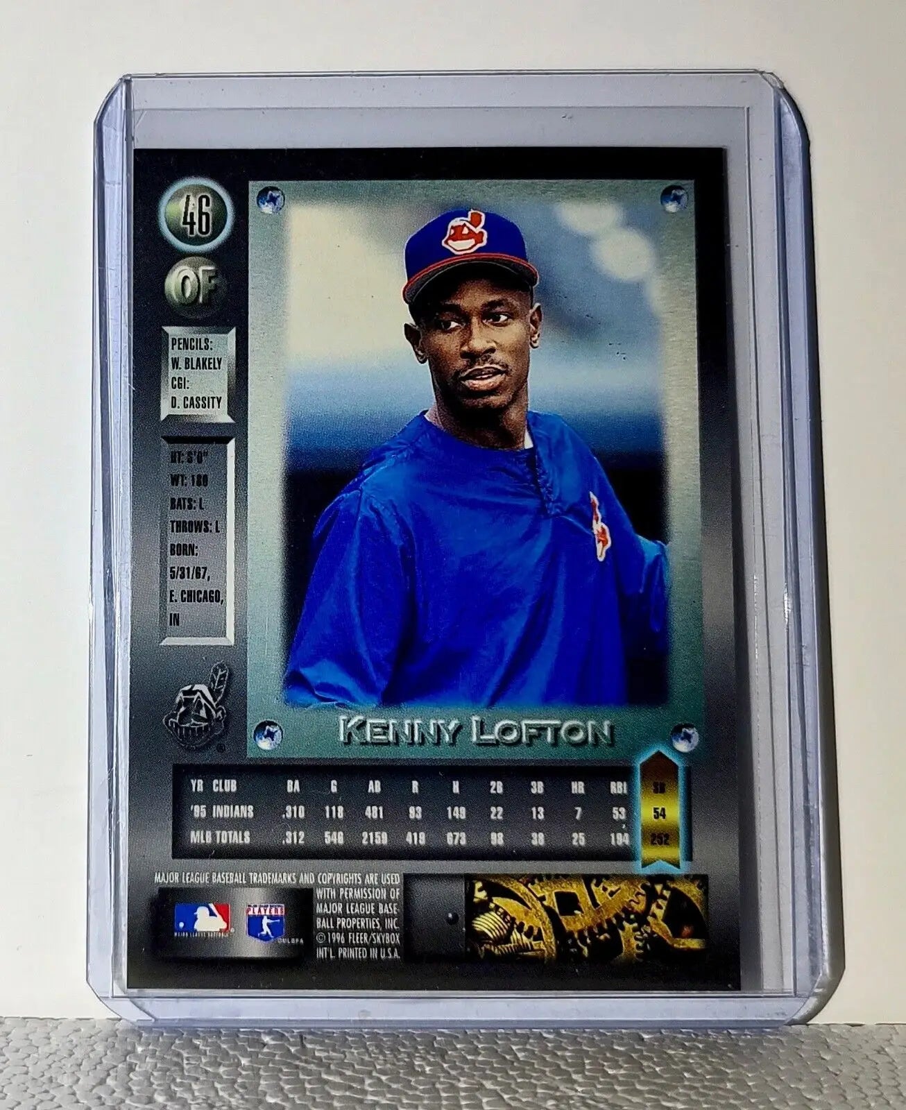 Kenny Lofton 1996 Skybox Metal Universe MLB #46 Baseball Card Cleveland Indians