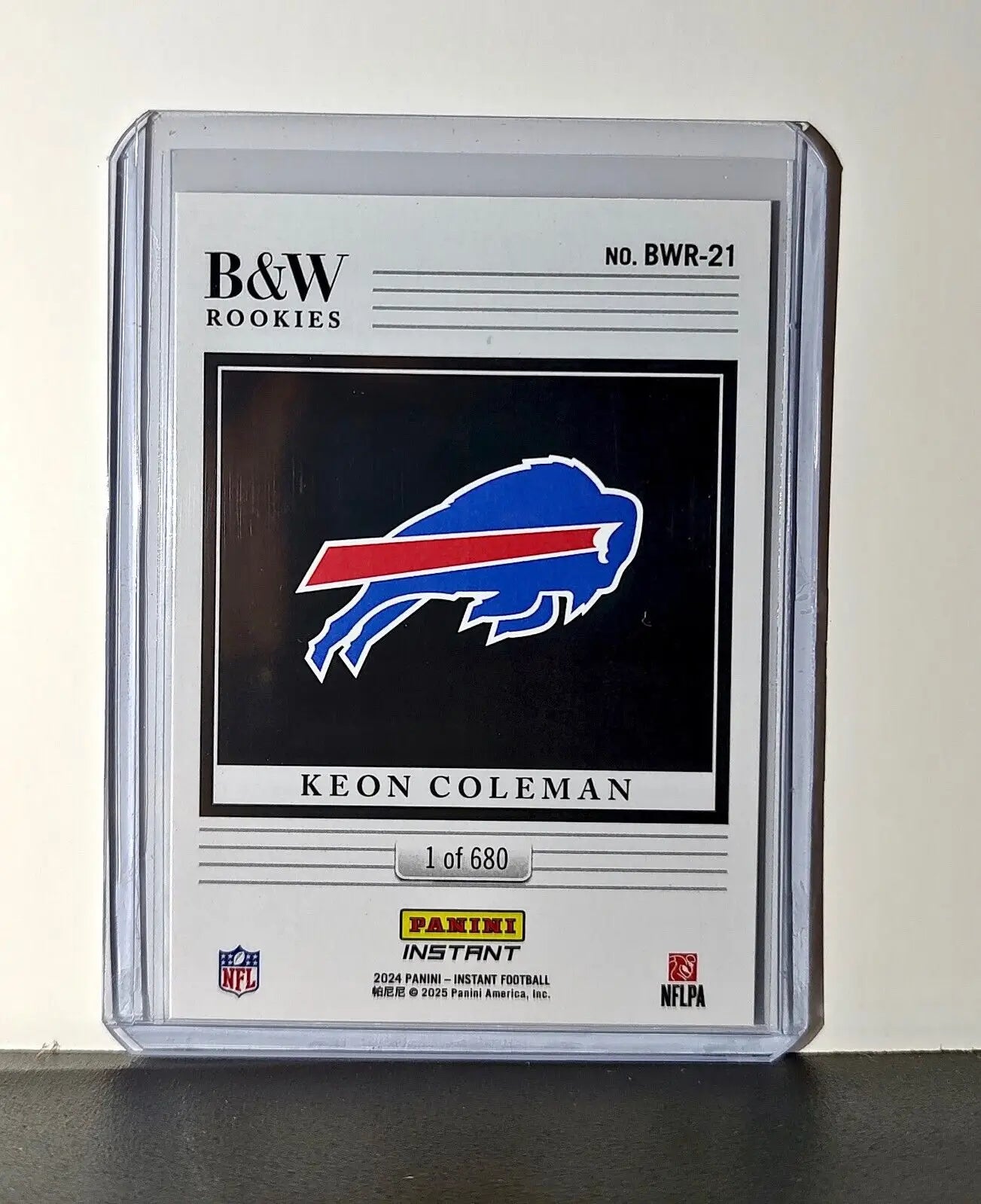 Keon Coleman 2024 Panini NFL #21 Black & White Rookies Card Bills 1 of 680 - Football Card Single