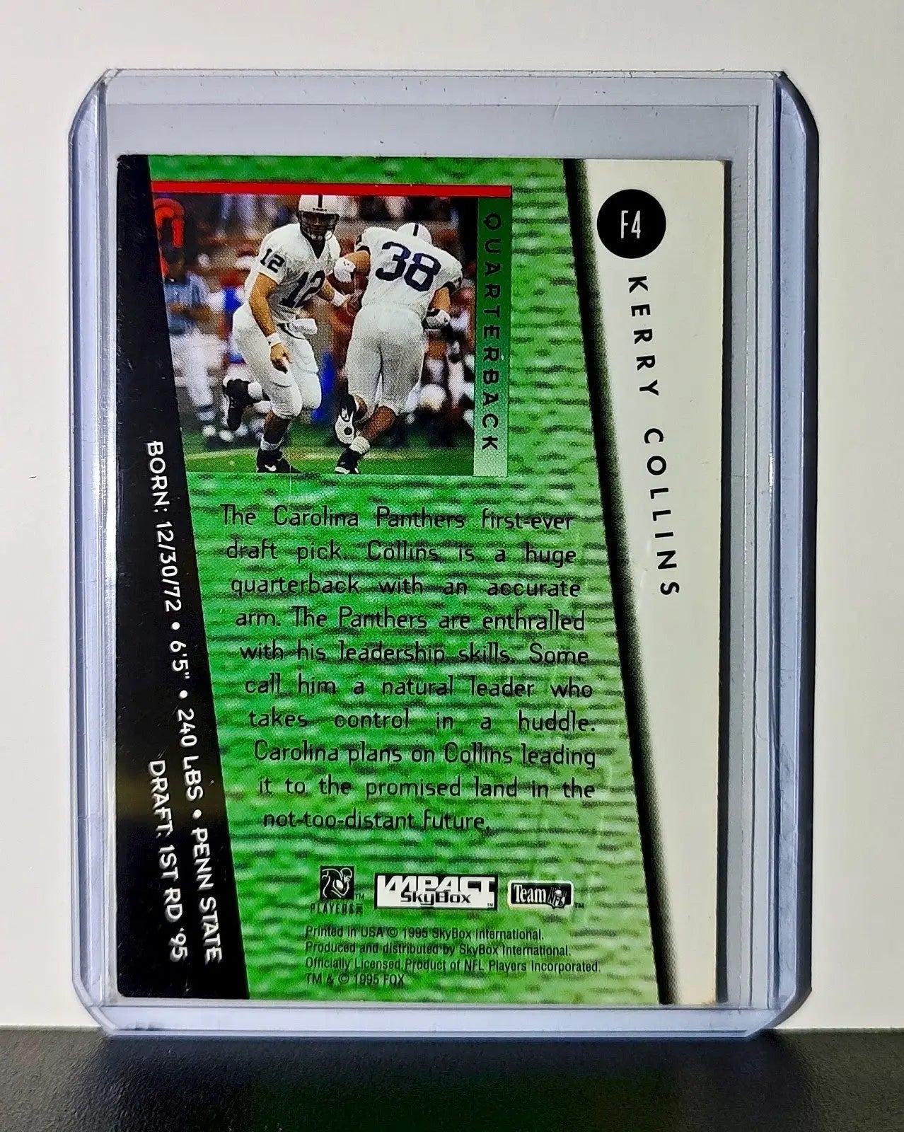 Kerry Collins 1995 Skybox Impact #F4 Card Penn State Nittany Lions - Football Card Single