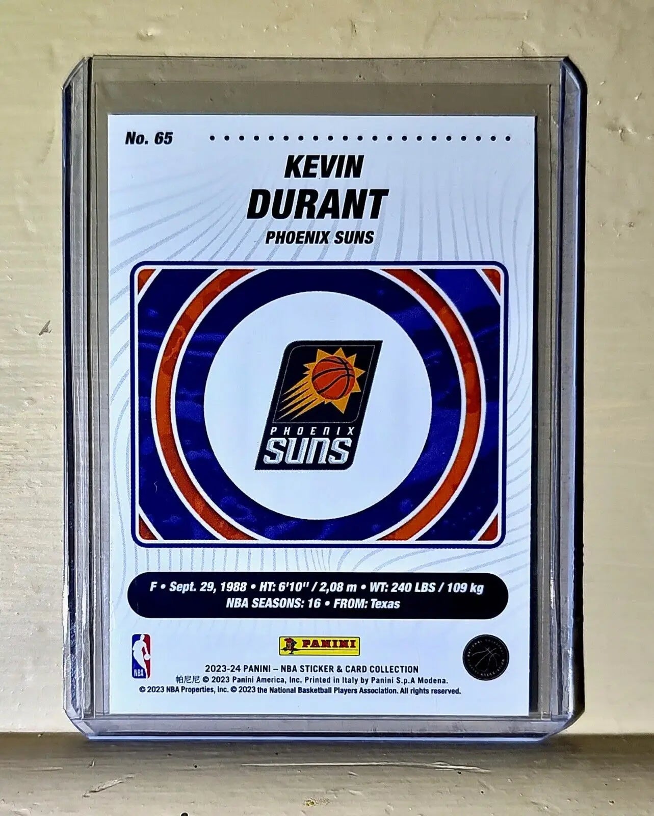 Kevin Durant 2023-24 Panini NBA Basketball #65 Card Phoenix Suns - Basketball Card Single
