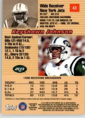 Keyshawn Johnson - 1999 Bowman’s Best - #43 - Football - Football Card Single