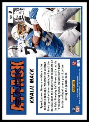 Khalil Mack 2024 Score Sack Attack #9 Los Angeles Chargers - Football Card Single