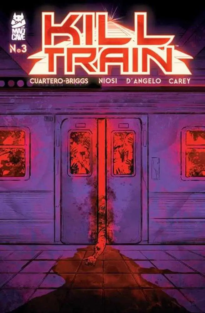 Comic book cover of Kill Train #3 featuring Vanessa’s hallucinations and intense artwork
