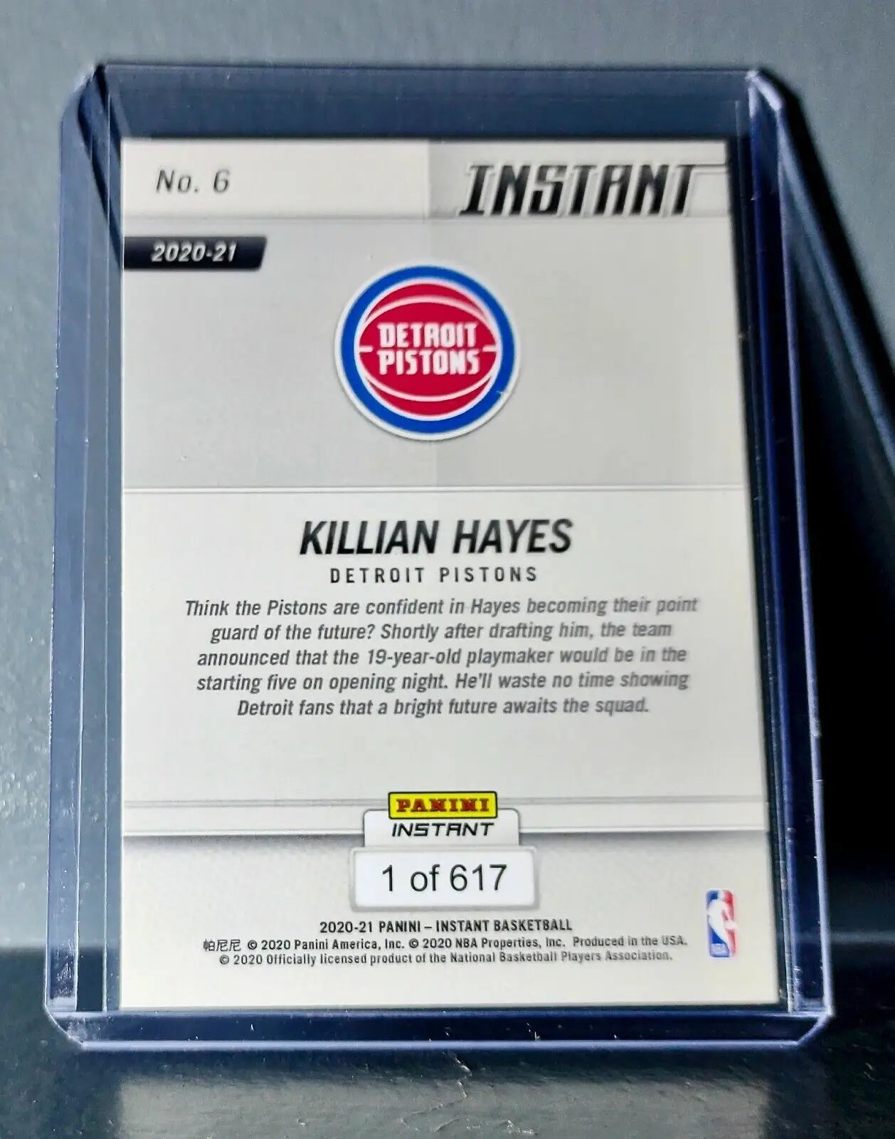 Killian Hayes 2020-21 Panini NBA Tip-Off #6 Basketball Card 1 of 617 - Basketball Card Single