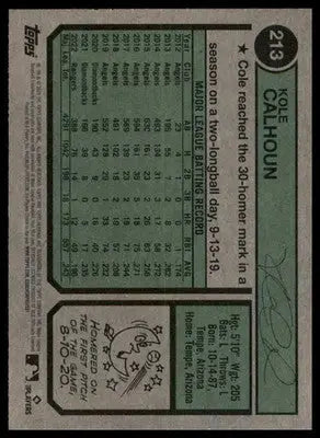 Kole Calhoun 2023 Topps Heritage #213 Texas Rangers - Baseball Card Single