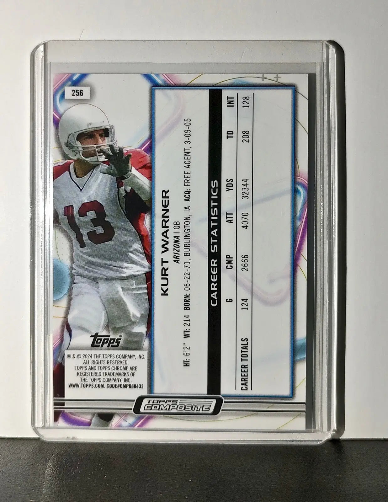 Kurt Warner 2023 Topps Chrome Cosmic NFL #256 Card Arizona Cardinals