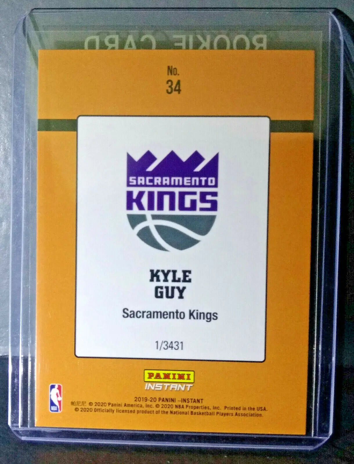 Kyle Guy 2019-2020 Panini NBA #34 Rated Rookie Retro Card 1/3431 - Basketball Card Single