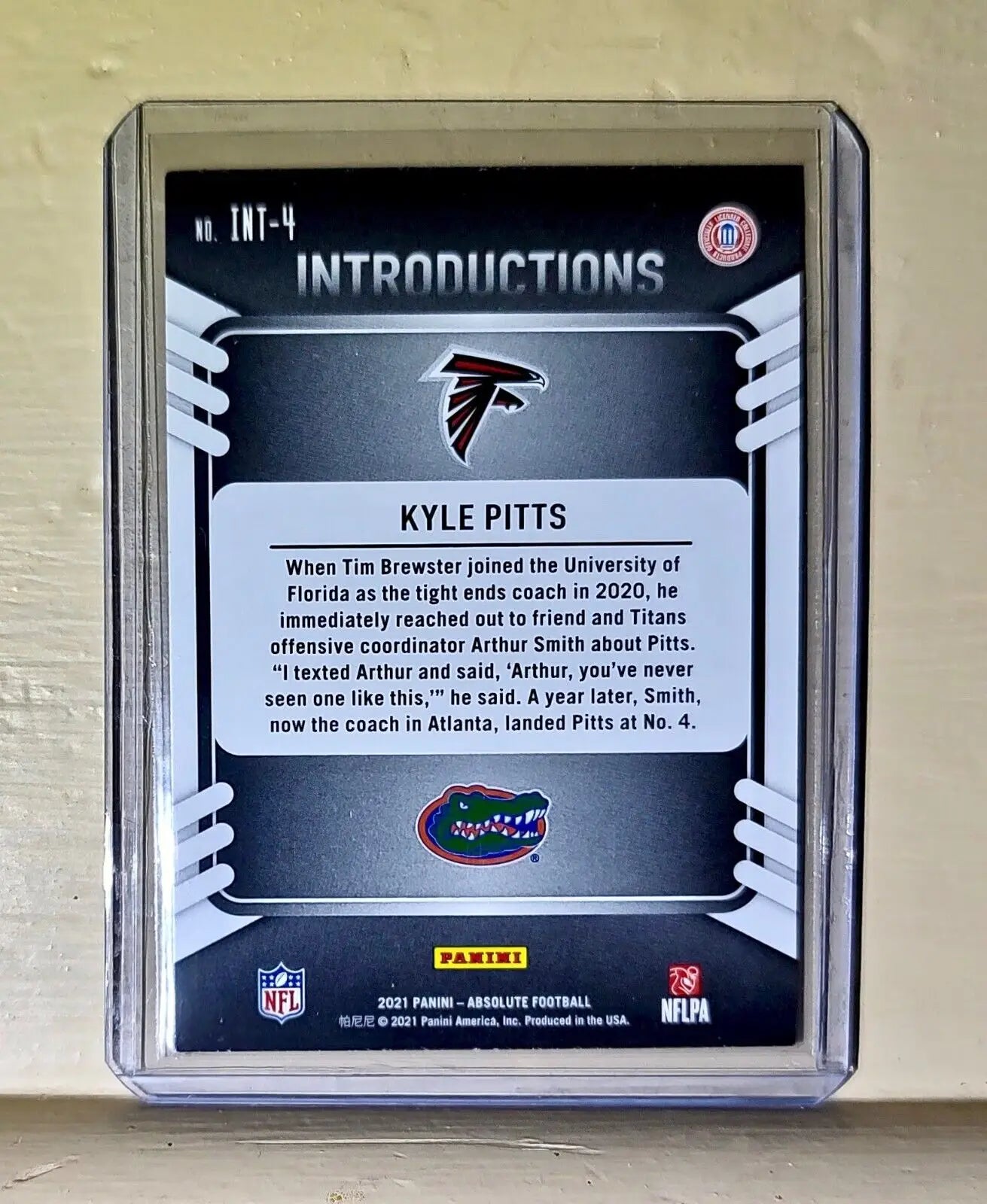 Kyle Pitts 2021 Panini NFL Absolute Introductions #INT-4 Rookie Card Falcons - Football Card Single