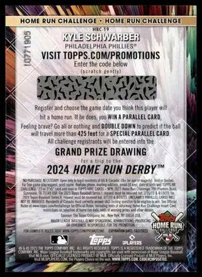 Kyle Schwarber 2023 Topps Home Run Challenge #HRC-19 Philadelphia Phillies - Baseball Card Single