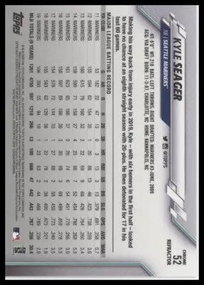 Kyle Seager 2020 Topps Chrome Pink Refractor #52 Seattle Mariners - Baseball Card Single