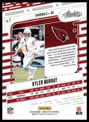 Kyler Murray 2024 Panini Absolute #1 Arizona Cardinals - Football Card Single