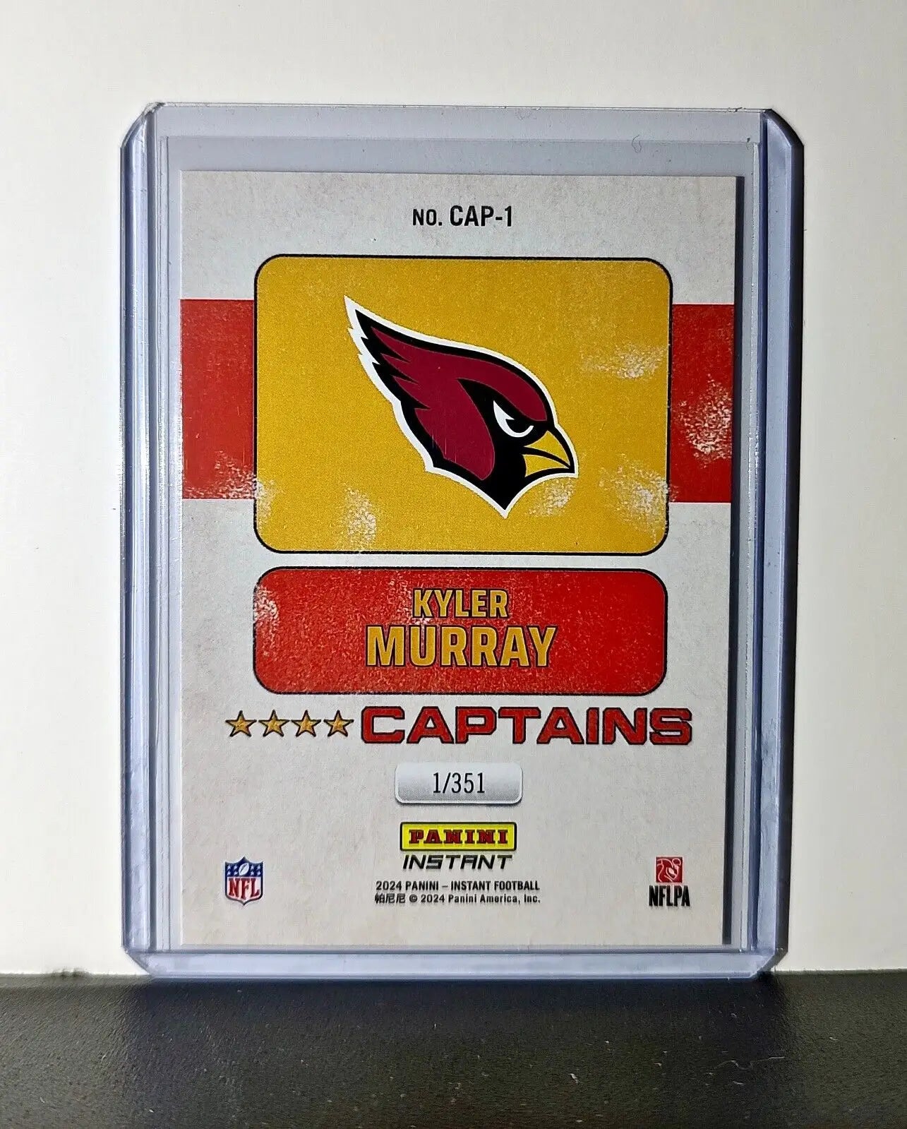 Kyler Murray 2024 Panini Captains NFL #1 Card Arizona Cardinals 1/351 - Football Card Single