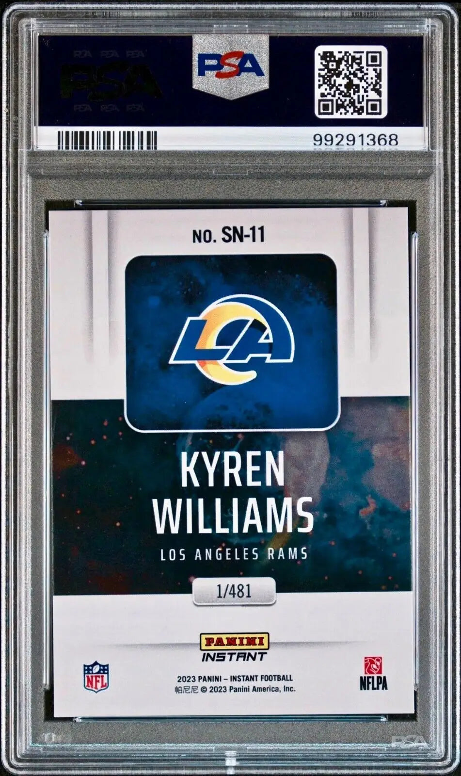 Kyren Williams 2023 Panini Supernova NFL #SN-11 Football Card PSA 9 Mint - Football Card Single