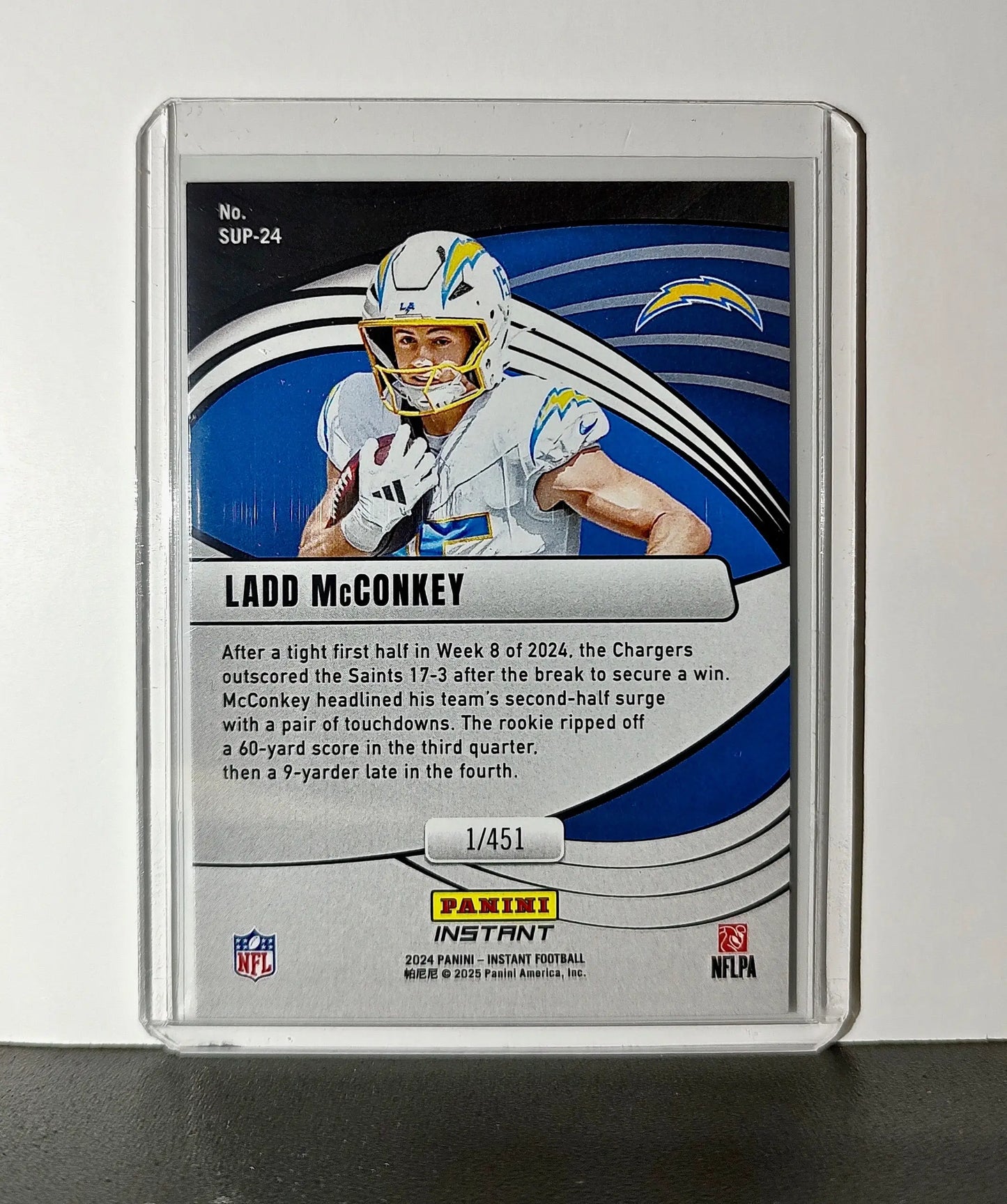 Ladd McConkey Rookie 2024 Panini Supernova NFL #24 Los Angeles Chargers 1/451 - Football Card Single