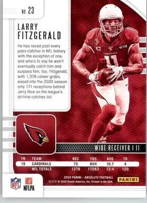 Larry Fitzgerald - 2020 Panini Absolute - #23 - Retail Football - Football Card Single