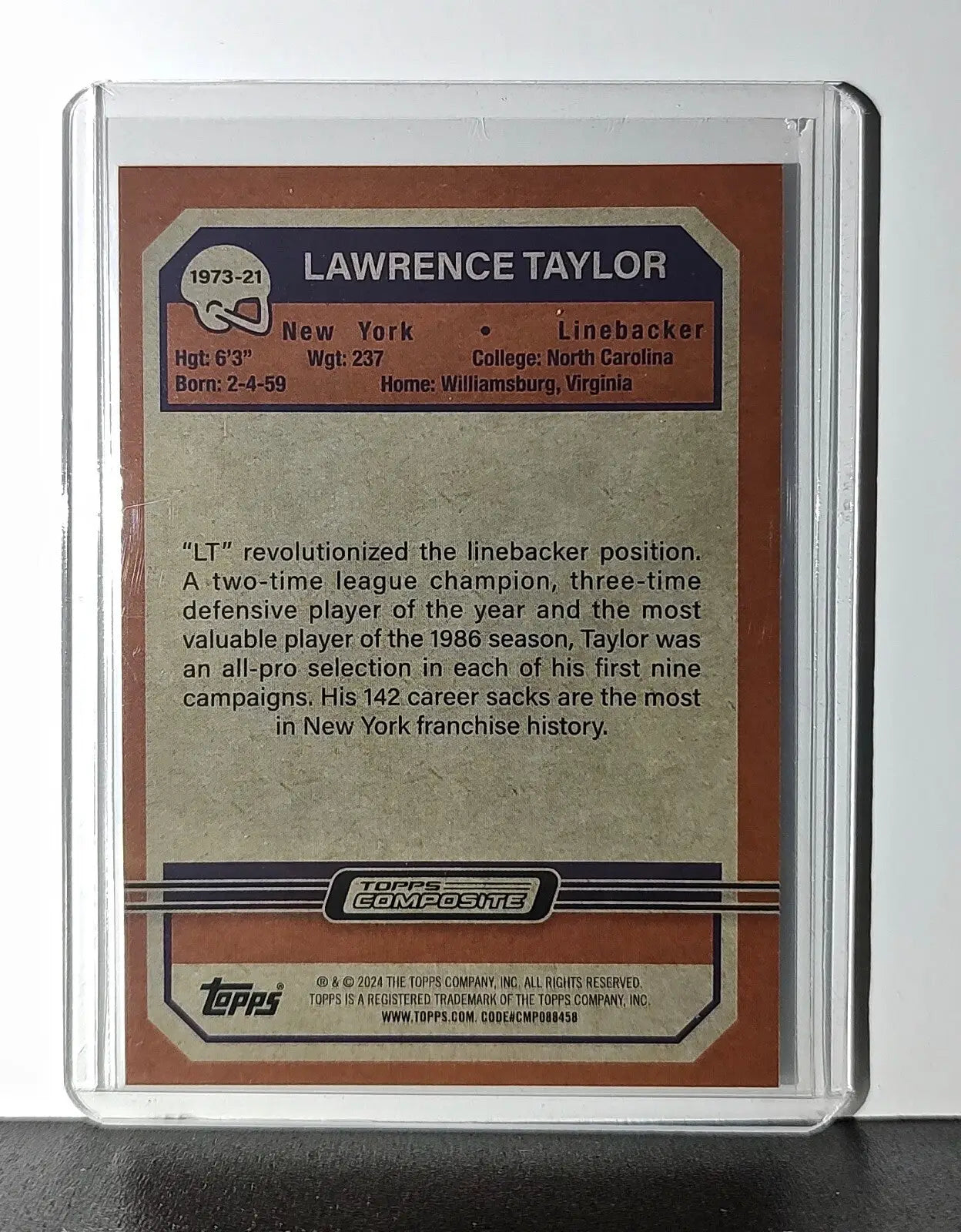 Lawrence Taylor 2023 Topps 1973 NFL #1973-21 Card New York Giants