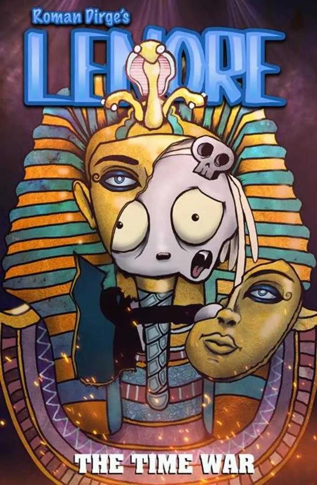 Lenore The Time War Hardcover comic book cover featuring Roman Dirge and time goats