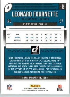 Leonard Fournette - 2018 Donruss - #130 - Football - Football Card Single