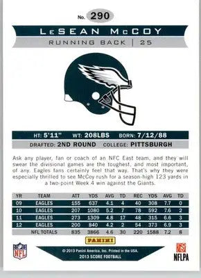 LeSean McCoy - 2013 Score - #290 - Football - Football Card Single