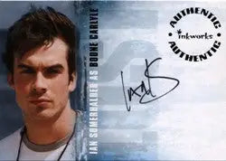 Autographed Ian Somerhalder trading card from Lost Season 3 featuring Boone
