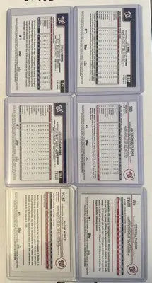 Baseball trading cards featuring Washington Nationals from 2024-25 Topps Chrome Series