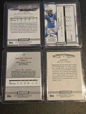 Lot of 4 Bryce Young Rookie Cards 2024 Topps RC Chrome Allen & Ginter Gallery - Football Card Single