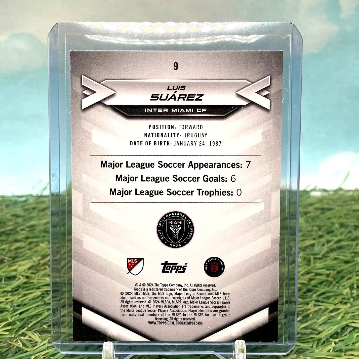 Luis Suárez Inter Miami CF Topps MLS Superstars Yellow #9 soccer card image