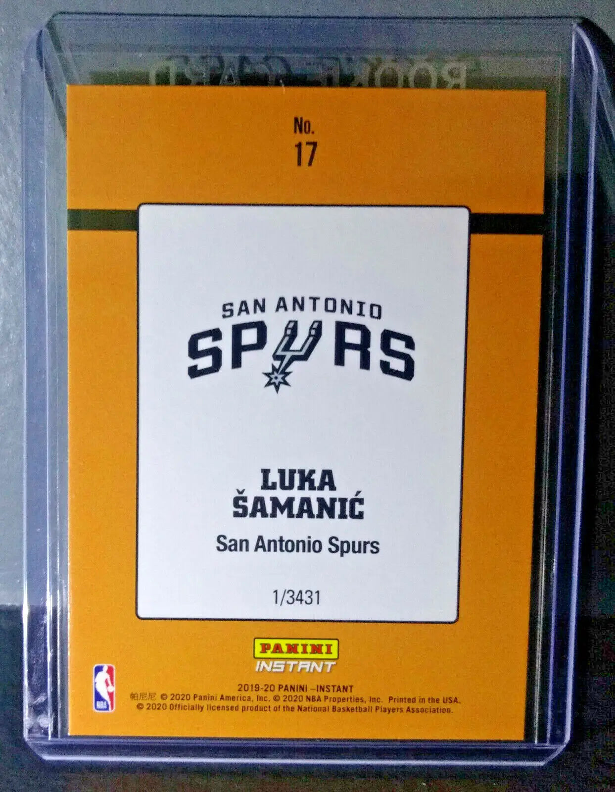 Luka Samanic 2019-2020 Panini NBA #17 Rated Rookie Retro Card 1/3431 - Basketball Card Single