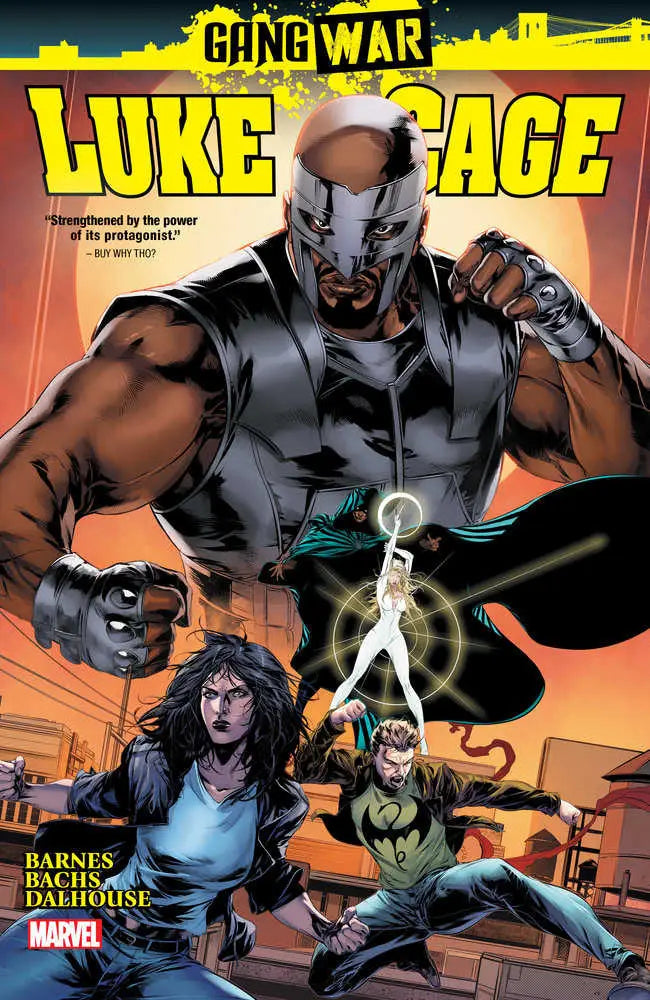 Comic book cover of Luke Cage: Gang War featuring a muscular superhero in action