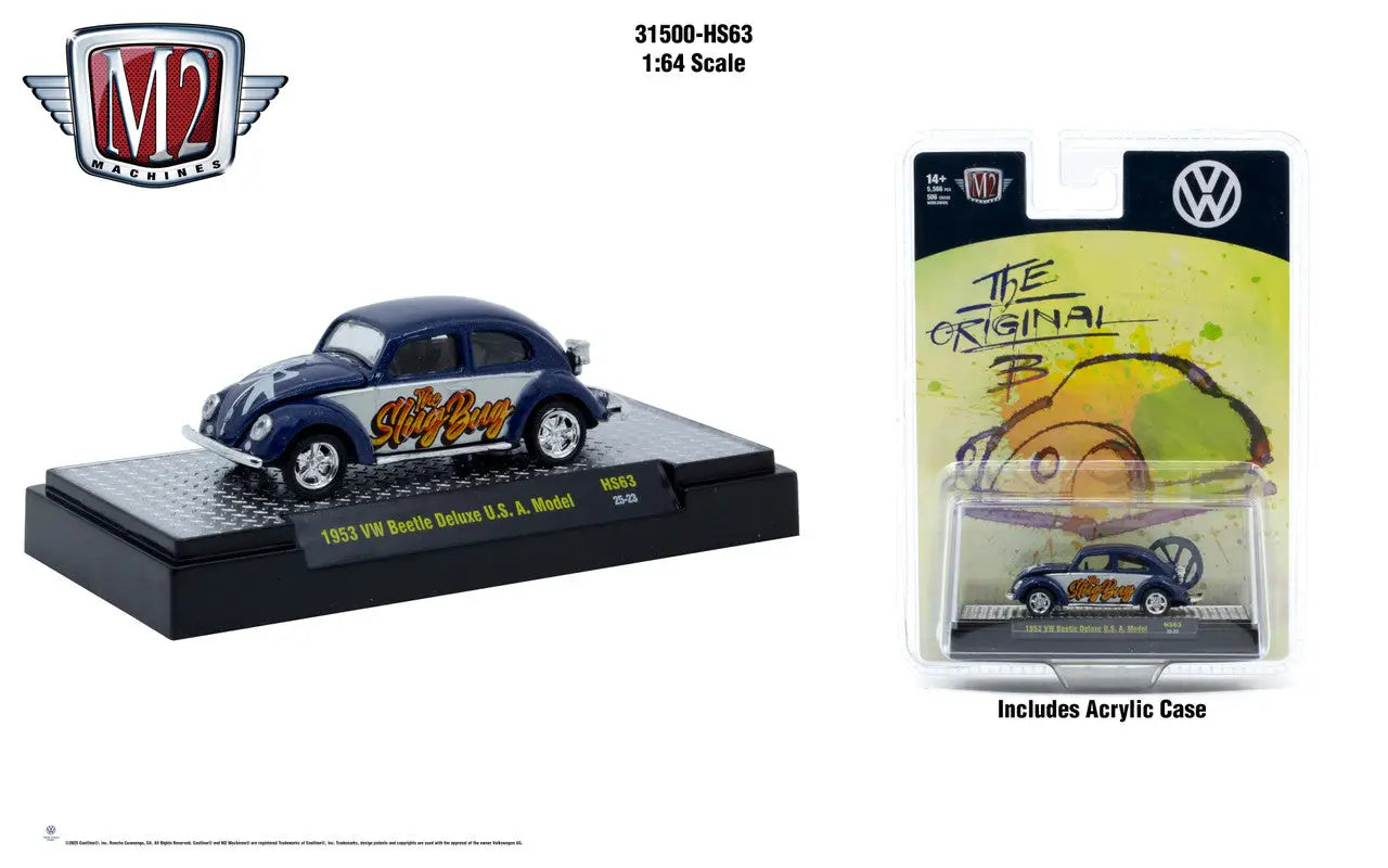 M2 Machines 1:64 1953 VW Beetle Deluxe USA Model The Original B Rel HS63