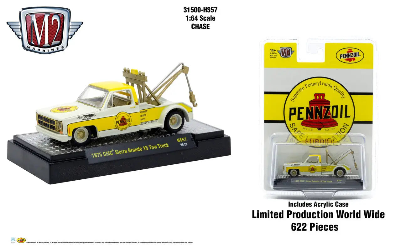 M2 Machines 1:64 1975 GMC Sierra Grande 15 Tow Truck Rel HS57 CHASE - Collectibles