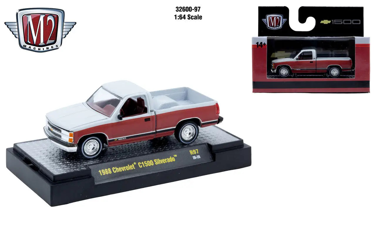 M2 Machines 1:64 Detroit Muscle R97 1988 Chevrolet C1500 Silverado - Other