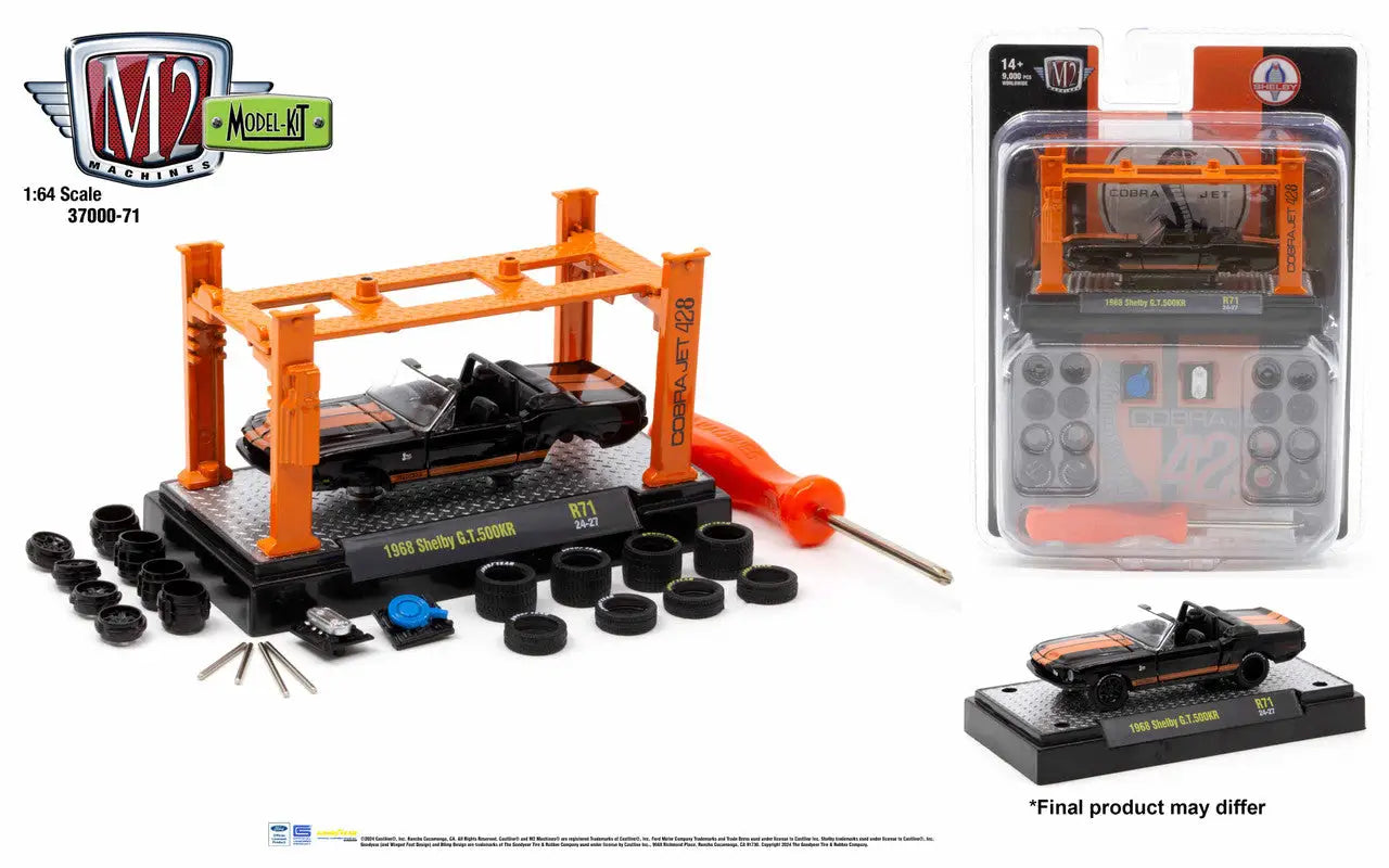 Model Kit Release featuring M2 Machines 1:64 Shelby GT 500KR with tools and wheels