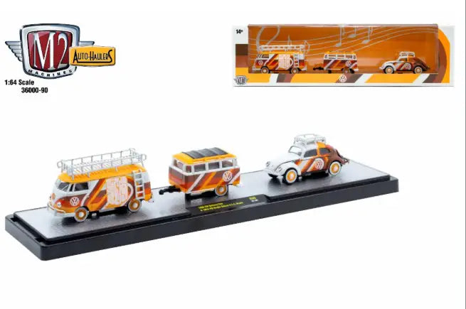 M2 Machines Auto Hauler 90 1960 VW Delivery Van 53 VW Beetle Deluxe - Collectibles
