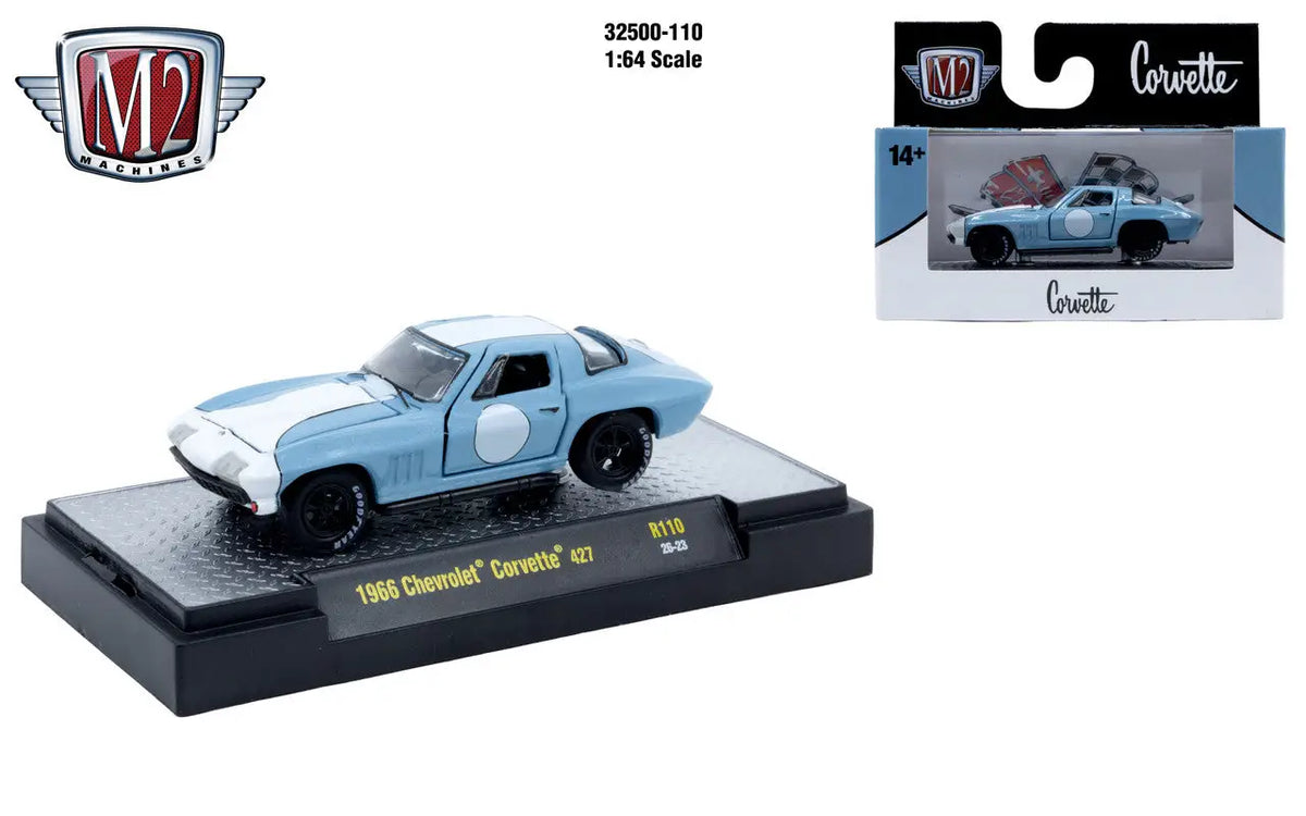 M2 Machines AutoThentics Rel 110 1:64 1966 Chevrolet Corvette 427 - Collectibles