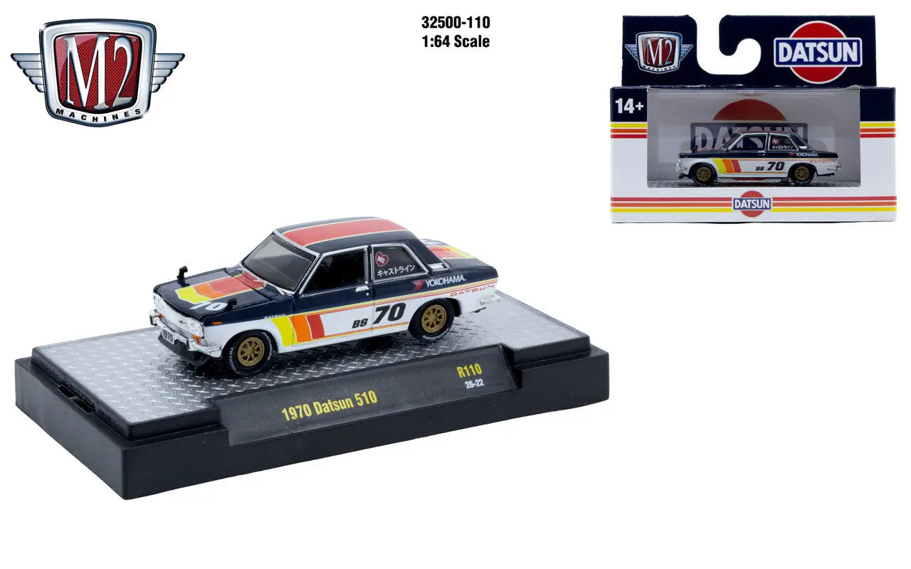 M2 Machines AutoThentics Rel 110 1:64 1970 Datsun 510 - Other