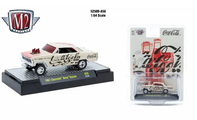M2 Machines Coca-Cola Release A56 1967 Chevrolet Nova Gasser Fanta - Collectibles