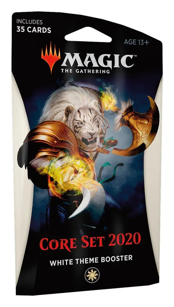 Magic The Gathering Core Set 2020 White Theme Booster pack with white tiger design