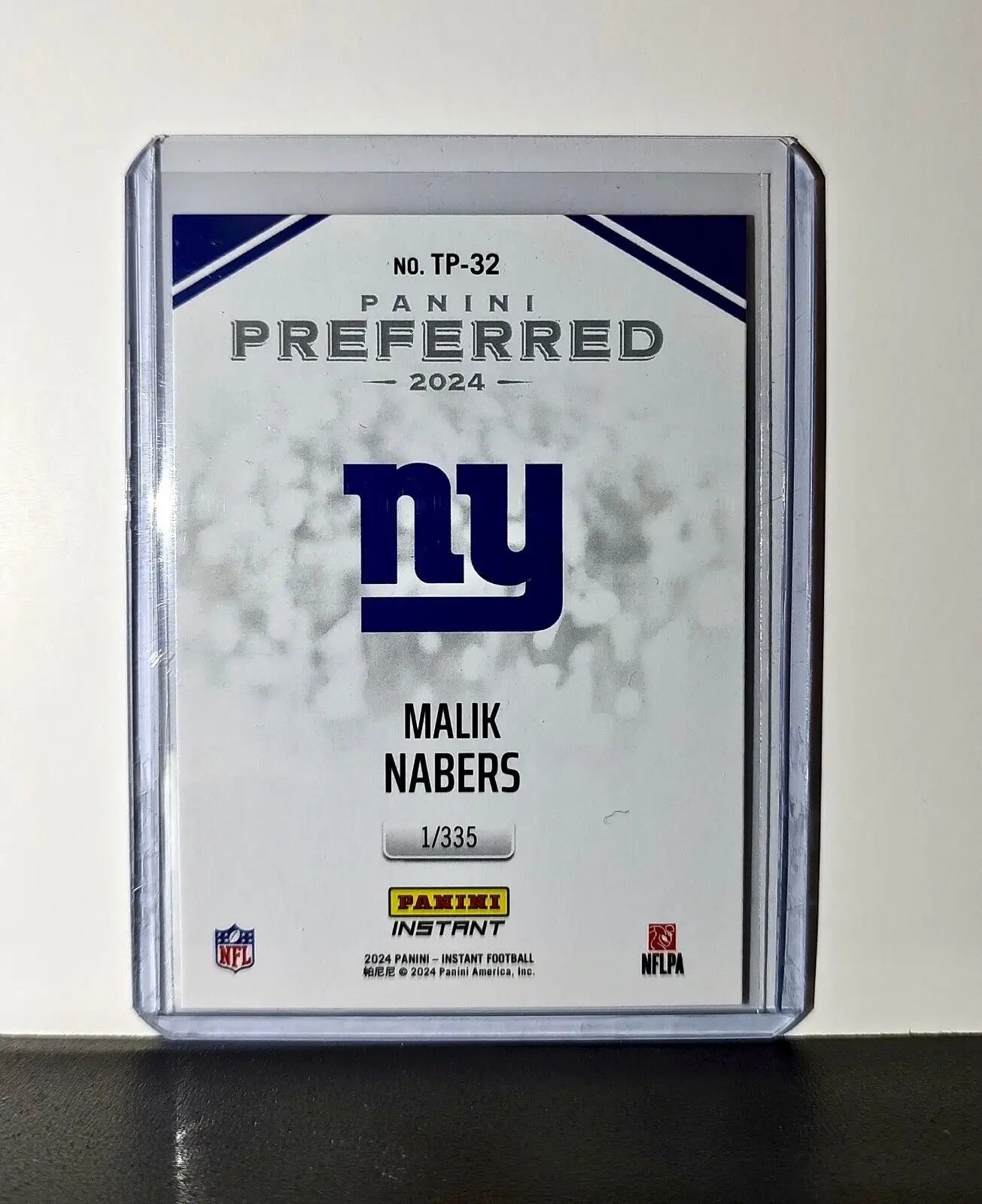 Malik Nabers 2024 Panini Preferred NFL #32 Rookie Card New York Giants 1/335 - Football Card Single