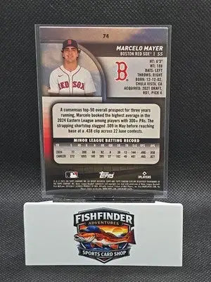 Marcelo Mayer 2025 Stadium Club Light Blue Parallel RC #74 Boston Red Sox - Baseball Card Single