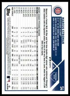 Marcus Stroman 2023 Topps #54 Chicago Cubs - Baseball Card Single