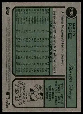 Martín Pérez 2023 Topps Heritage #298 Texas Rangers - Baseball Card Single